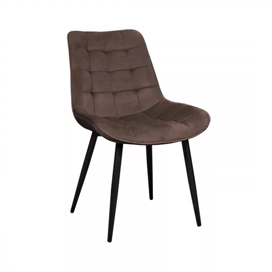 Scaun Decoprim Hans, Catifea Brown HLR49/Black Legs