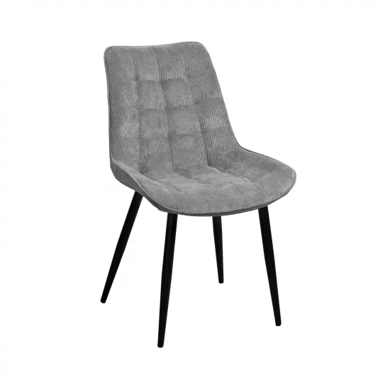 Scaun Decoprim Hans, Velvet Grey BGF166-4/Black legs