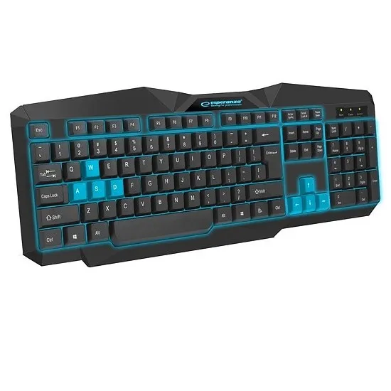 Tastatură cu fir Esperanza EGK201B Black/Blue