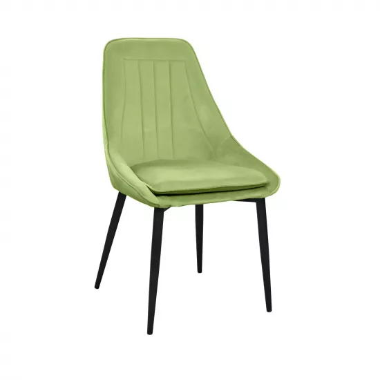Scaun Decoprim Florida, Catifea Light Green HLR54/Black Legs
