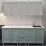 Bucatarie Bafimob Elena 2.0 m, MDF vopsit, fațadă frezată Modern, Gri deschis mat/Verde deschis mat