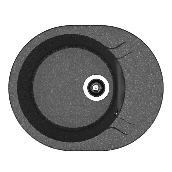 Chiuvetă de bucătărie Dr.Gans Berta 580, 580x470 mm, Negru (VOR56666)