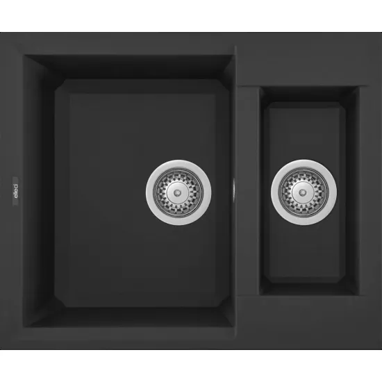 Chiuvetă de bucătărie Elleci Easy 150 600x500 mm, 40 Full Black (LGY15040)