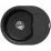 Chiuvetă de bucătărie Elleci Easy Round 600 600x470 mm, 40 Full Black (LGYR6040)