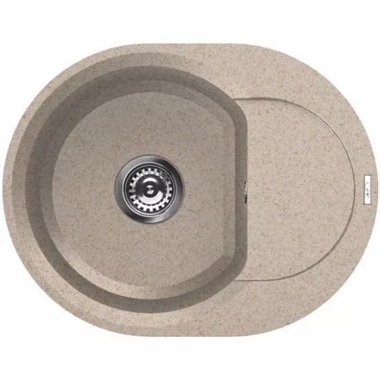 Chiuvetă de bucătărie Elleci Easy Round 600 600x470 mm, 51 Avena (LGYR6051)