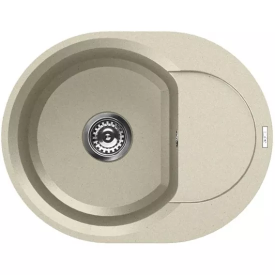Chiuvetă de bucătărie Elleci Easy Round 600 600x470 mm, 62 Bianco Antico (LGYR6062)