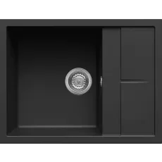 Chiuvetă de bucătărie Elleci Unico 125 650x500 mm, 40 Full Black (LGU12540)