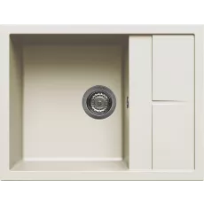 Chiuvetă de bucătărie Elleci Unico 125 650x500 mm, 62 Bianco Antico (LGU12562)