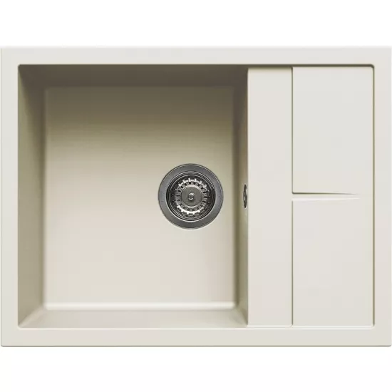 Chiuvetă de bucătărie Elleci Unico 125 650x500 mm, 62 Bianco Antico (LGU12562)