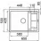 Chiuvetă de bucătărie Elleci Unico 125 650x500 mm, 68 Bianco (LGU12568)