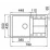 Chiuvetă de bucătărie Elleci Unico 300 790х500 mm, 43 Tortora (LGU30043)
