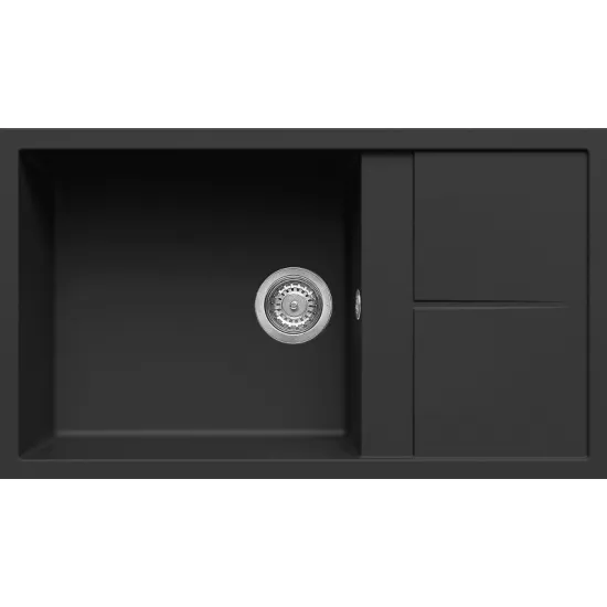 Chiuvetă de bucătărie Elleci Unico 410 860x500 mm, 40 Full Black (LGU41040)