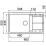 Мойка кухонная Elleci Unico 410 860x500 мм, 68 Bianco (LGU41068)