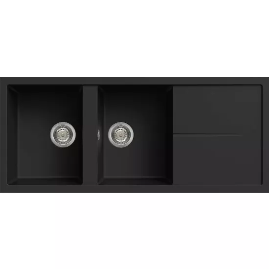 Chiuvetă de bucătărie Elleci Unico 500 1160x500 mm, 40 Full Black (LGU50040)