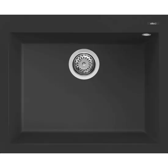 Chiuvetă de bucătărie Elleci Quadra 110 Standart 610x500 mm, 40 Full Black