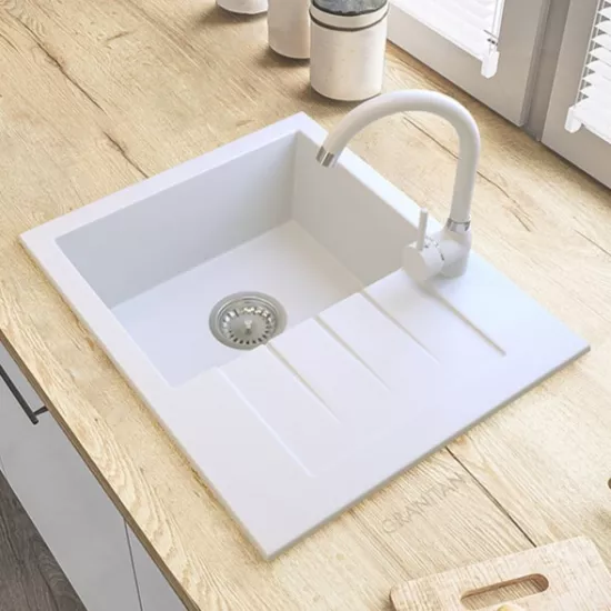 Chiuvetă de bucătărie Granitan Milano 574x464 mm, White