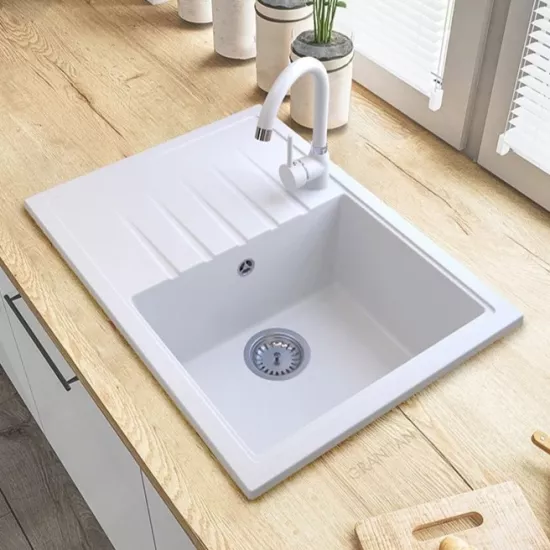 Мойка кухонная Granitan Calypso 680x490 мм, White