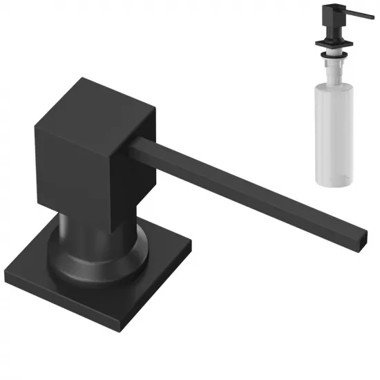 Dozator detergent lichid Granitan Kwadrat Black