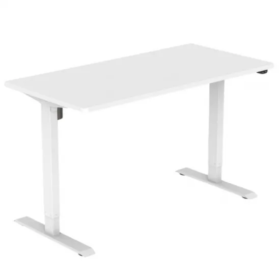 Birou Gaming ET114 WH cu înălțime reglabilă, White