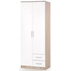 Dulap Halmar Lima S-2 (80x52x205 cm), Sonoma Oak/White