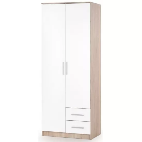Шкаф Halmar Lima S-2 (80x52x205 см), Sonoma Oak/White