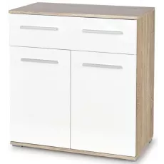 Comodă Halmar Lima KM-1 (77 cm), Sonoma Oak/White