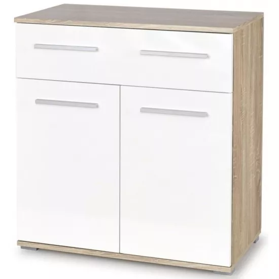 Комод Halmar Lima KM-1 (77 см), Sonoma Oak/White