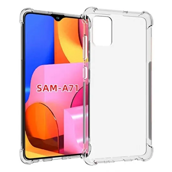 Husă Helmet Soft Clear pentru Samsung Galaxy A71, Transparent