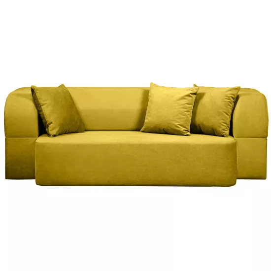 Диван бескаркасный Edka Meteor 200x120x32, M13 Солнечно-желтый