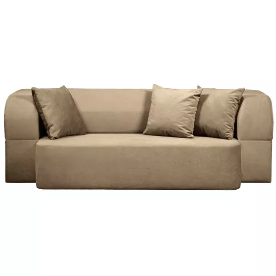 Диван бескаркасный Edka Meteor 200x120x32, M26 Коричневый песочный