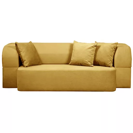 Диван бескаркасный Edka Meteor 200x120x32, M101 Горчично-желтый