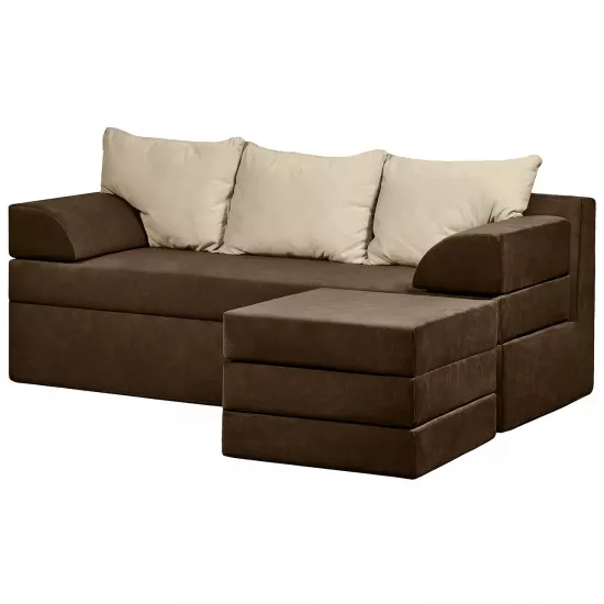Диван угловой Edka Sirius 200x140x45, M8 Темно-коричневый