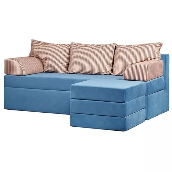 Диван угловой Edka Sirius 200x140x45, M33 Синий аквамарин