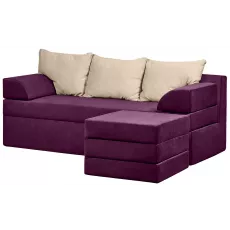 Диван угловой Edka Sirius 220x140x45, M10 Темно-фиолетовый