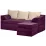 Диван угловой Edka Sirius 220x140x45, M10 Темно-фиолетовый