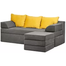 Диван угловой Edka Sirius 220x140x45, M18 Темно-серый