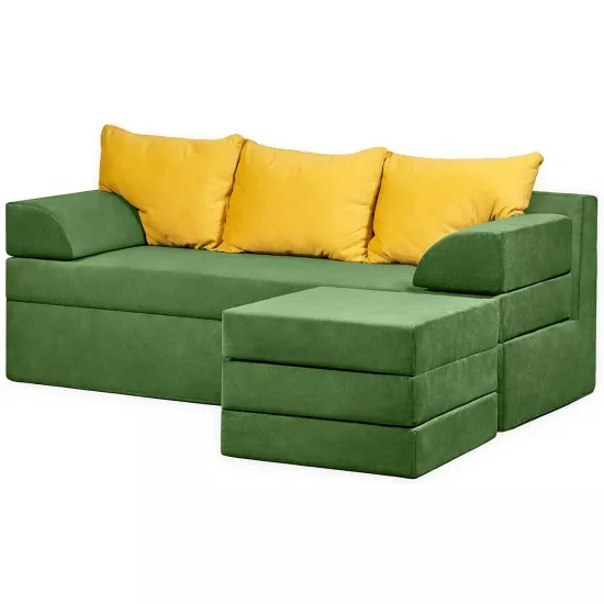 Диван угловой Edka Sirius 220x140x45, M27 Зеленый