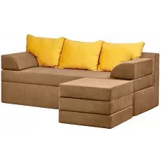 Диван угловой Edka Sirius 220x140x45, M7 Коричневый