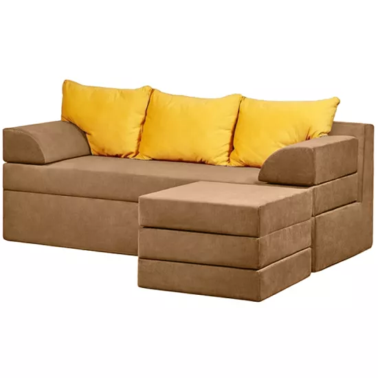 Диван угловой Edka Sirius 220x140x45, M7 Коричневый