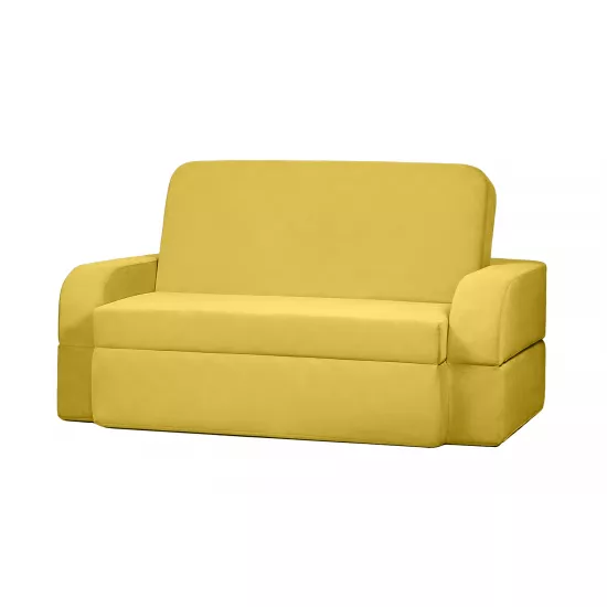 Диван бескаркасный Edka Terra 200x180x30, M13 Солнечно-желтый