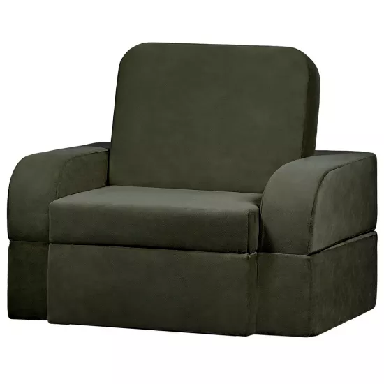 Кресло Edka Terra 100x200x30 раскладное, M25 Зеленый хаки