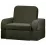 Кресло Edka Terra 100x200x30 раскладное, M25 Зеленый хаки