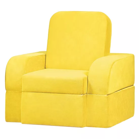 Кресло Edka Terra 120x200x30 раскладное, M13 Солнечно-желтый