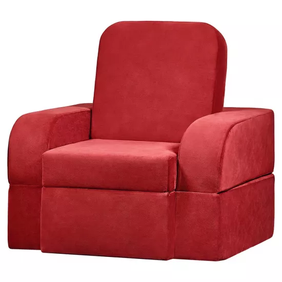 Кресло Edka Terra 120x200x30 раскладное, M28 Красное вино