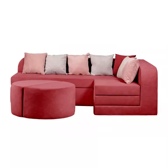 Диван бескаркасный Edka Jupiter 210x285x45, M28 Красное вино