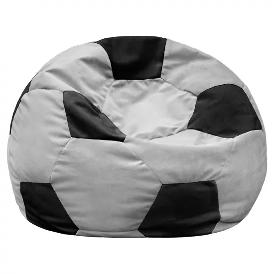 Fotoliu tip sac Edka Minge, White/Black