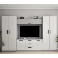 Стенка Bafimob Алина-Y (ТВ-1,5), 3 ящика (310 см), Серый/Cветло серый
