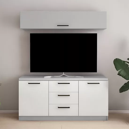 Living Bafimob Y-8, 3 sertare (150 cm), Gri/Gri deschis