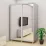 Dulap-cupeu Bafimob DY-100 (100x220x60) cu oglinzi, Sur deschis