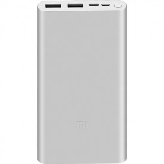 Power bank 10000 mA⋅h Mi Power Bank 3 2xUSB A + USB C Silver (10000 mA⋅h)